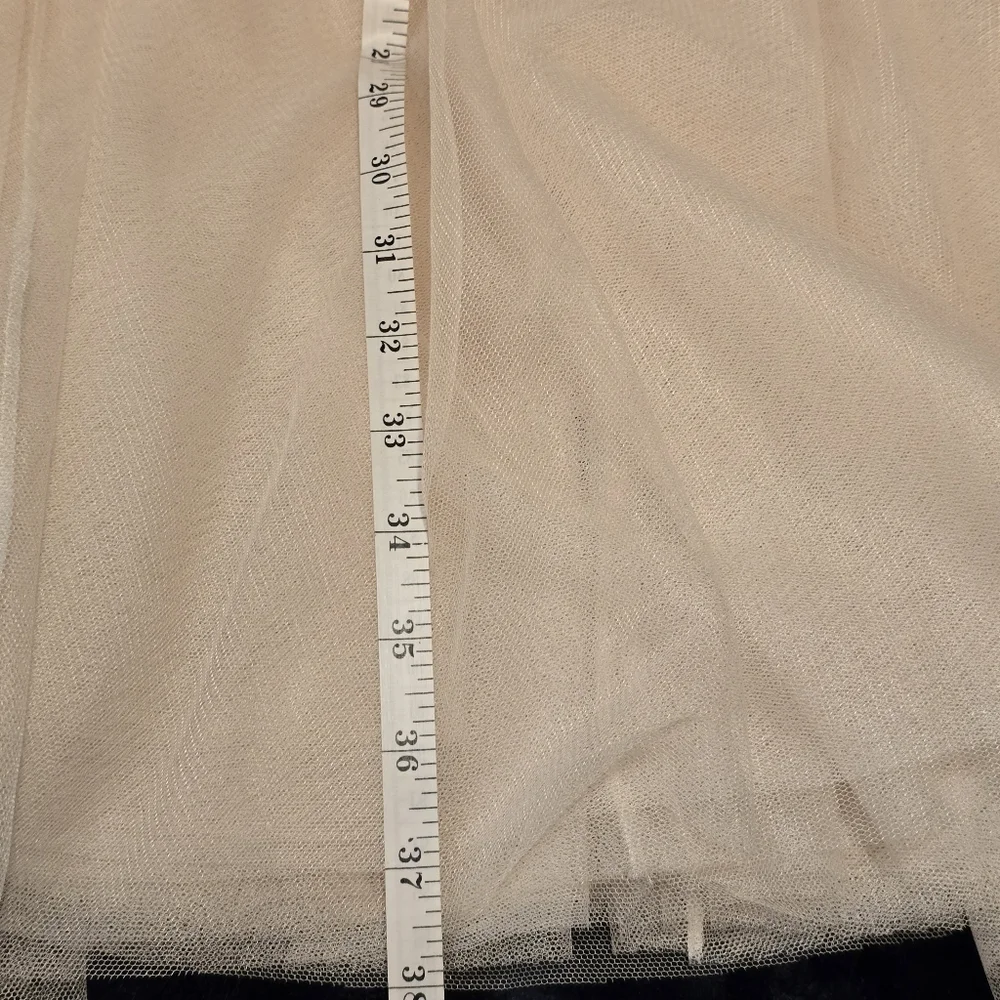 Reformation Prisca Elegant Cream Tulle Skirt Size M - Picture 17 of 17
